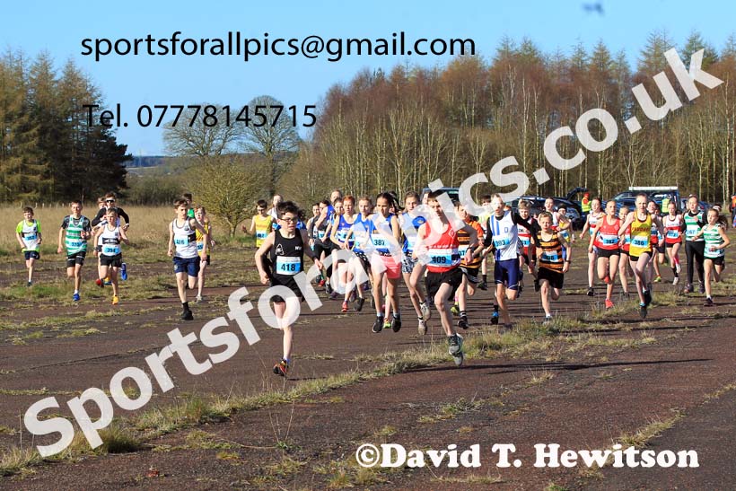 Boys and Girls Under-13s 2023 Elswick Harriers Road Relays, Albamarle Barrack Airfield, Ouston, Northumberland. Photo: David T. Hewitson/Sports for All Pics